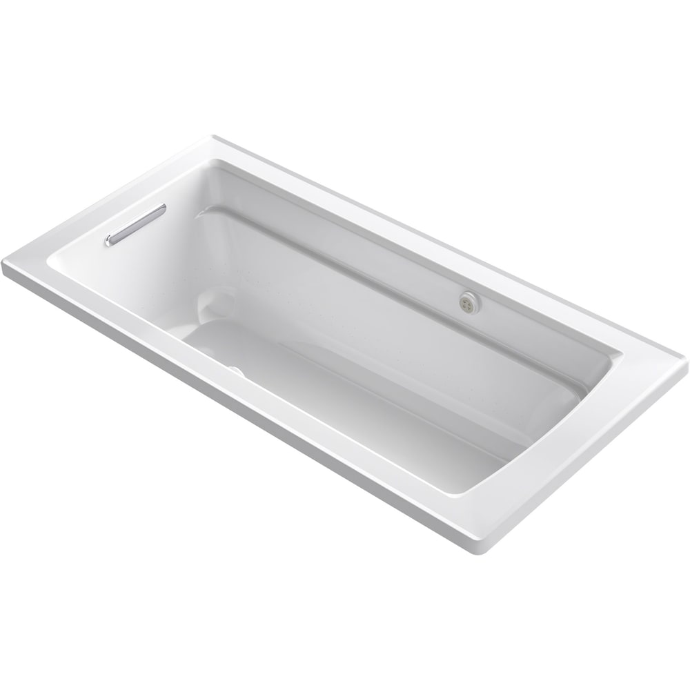 Archer 66-inch X 32-inch Integral Apron Heated Bubblemassage Air Bath with Right-hand Drain