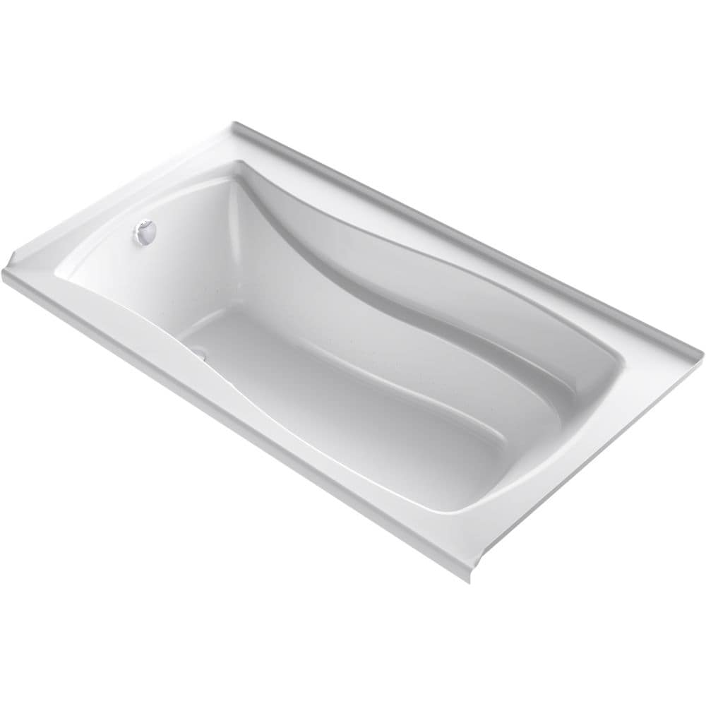 Mariposa 66-inch X 36-inch Integral Flange Heated Bubblemassage Air Bath in White