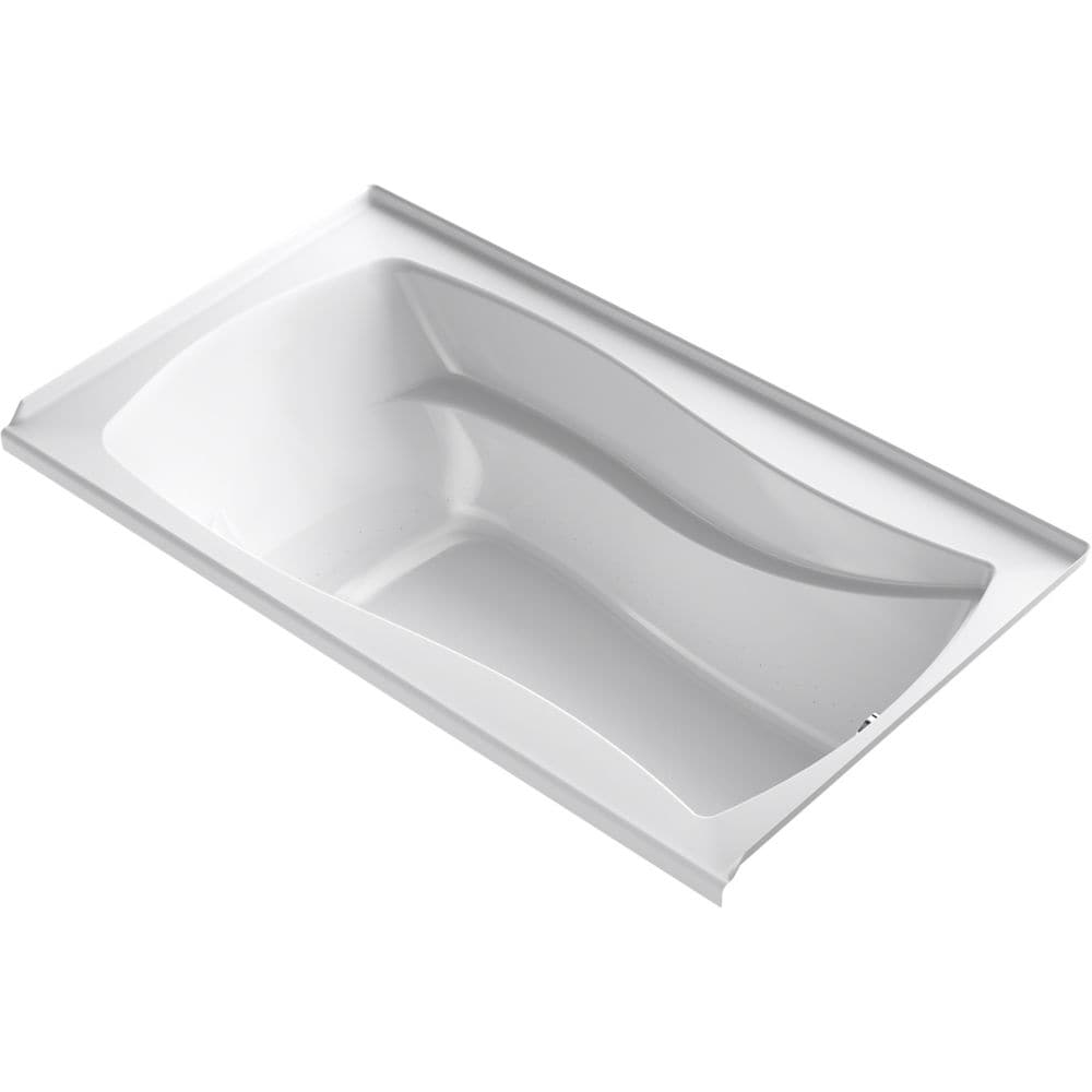 Mariposa 66-inch X 36-inch Integral Flange Heated Bubblemassage Air Bath, in White