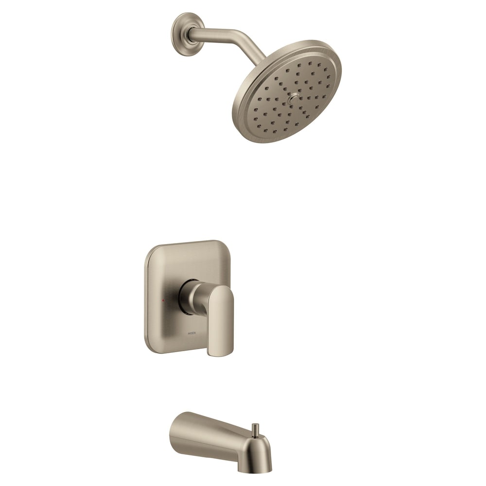 Rizon M-CORE 3-Series 1-Handle Eco-Performance Bathtub Shower Faucet Trim Kit with Rain Shower Head in Brushed Nickel (Valve Not Included)