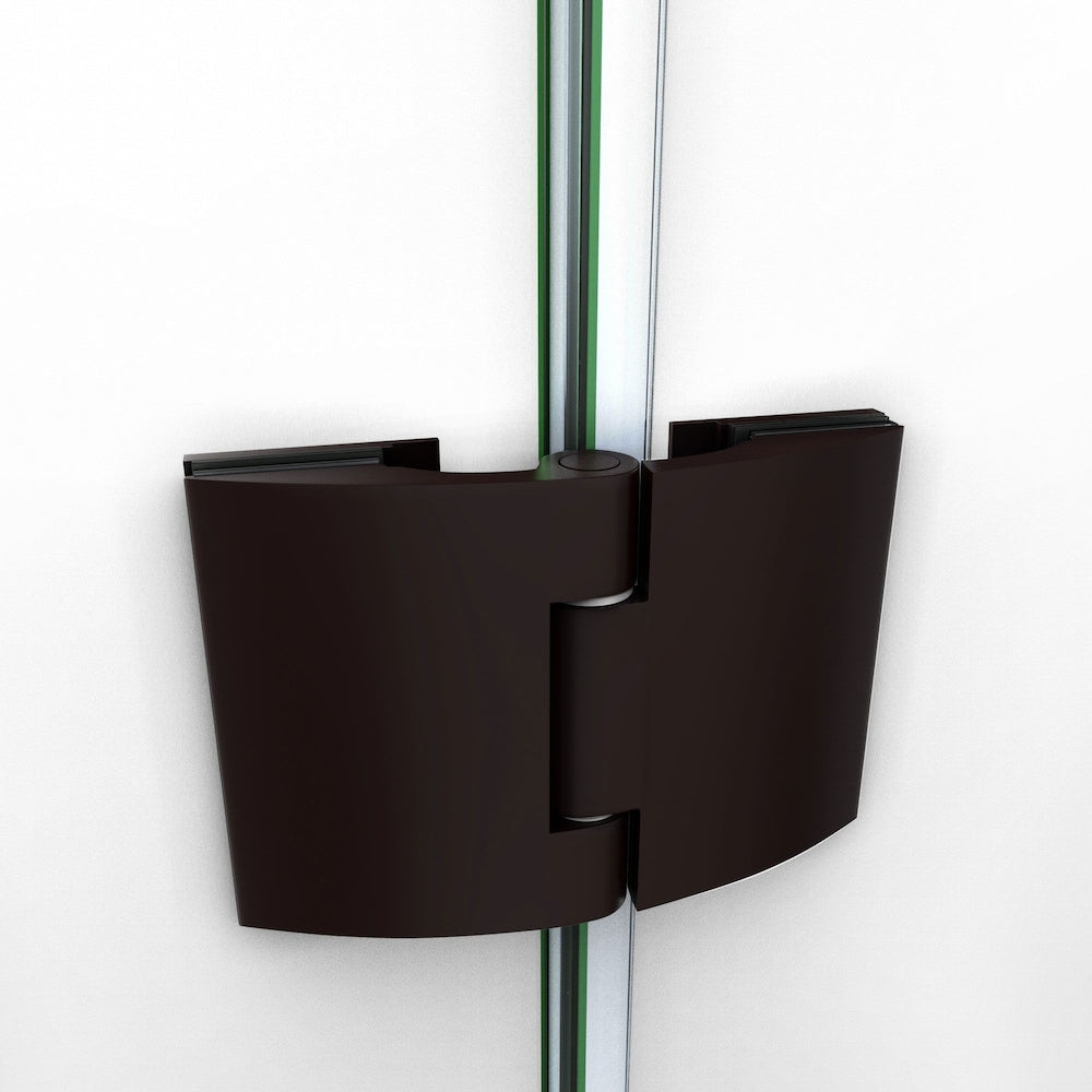 Porte de baignoire à charnière Aqua 48 po L x 58 po H en bronze huilé