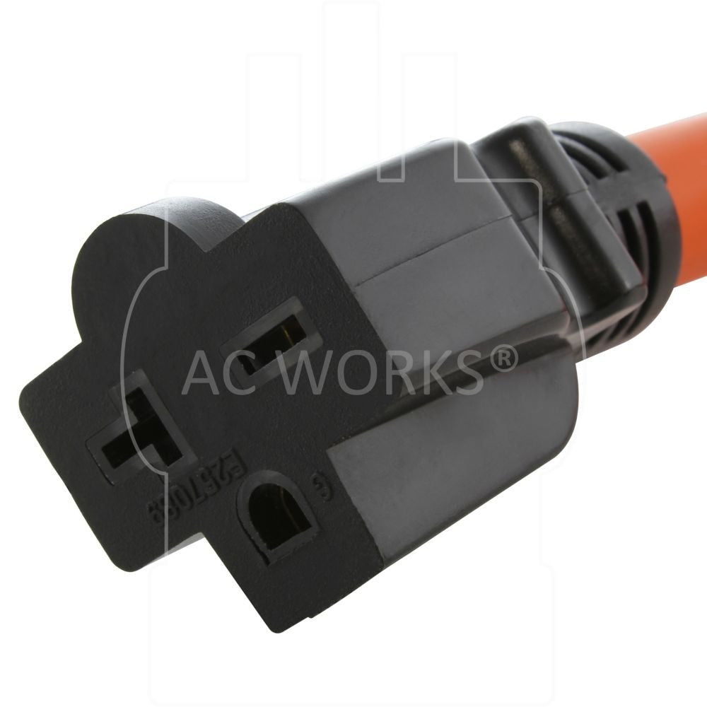 30A 125/250V L14-30P 4-Prong  Plug to 6-15/20 T-blade 15/20A 250V Connector