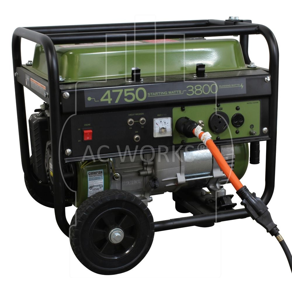 30A 125/250V L14-30P 4-Prong  Plug to 6-15/20 T-blade 15/20A 250V Connector