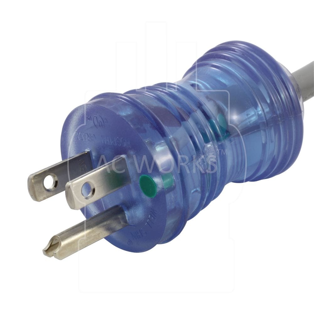 10A 10FT 18/3 Medical Hospital Grade Y Power Cord with (2) IEC C13