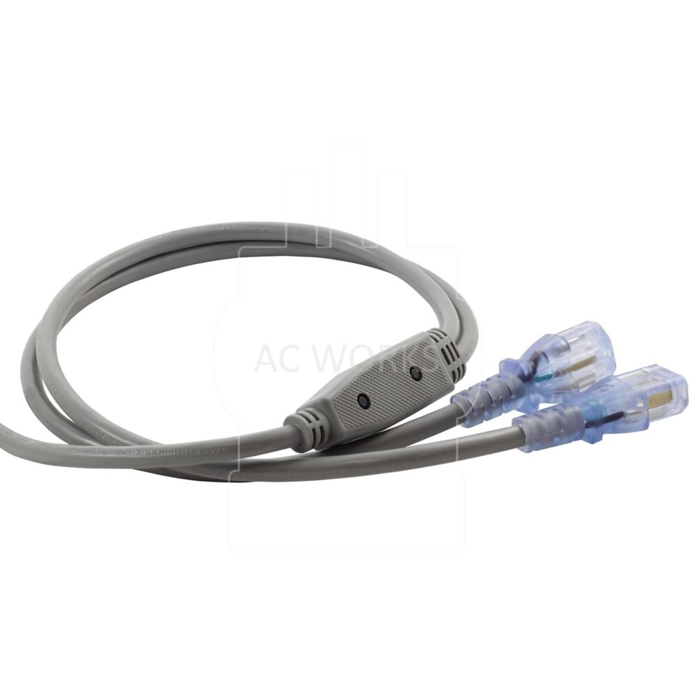 10A 10FT 18/3 Medical Hospital Grade Y Power Cord with (2) IEC C13