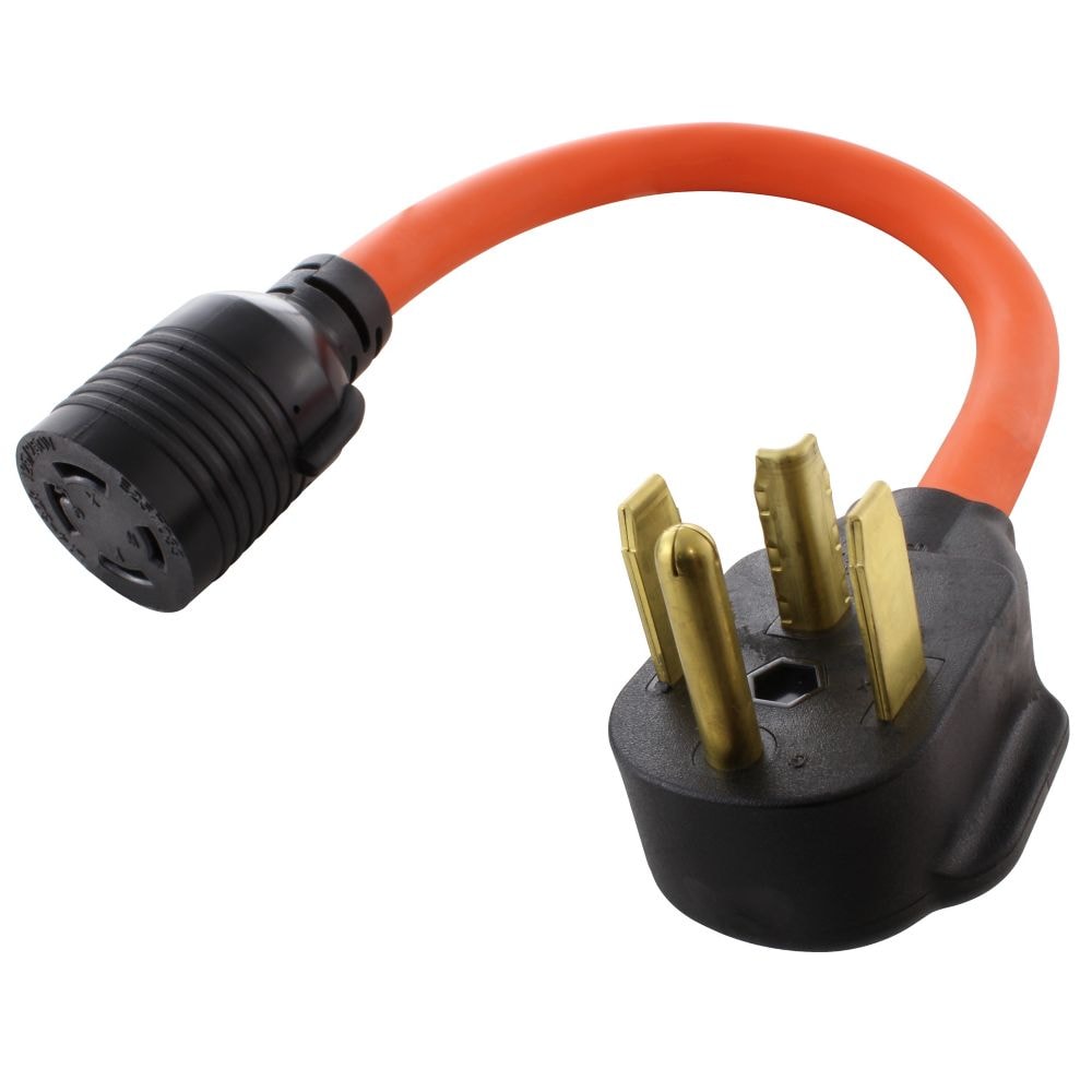 1.5FT NEMA 14-30P 30A 4-Prong Dryer Plug to L14-30R 4-Prong 30A Generator Locking Female