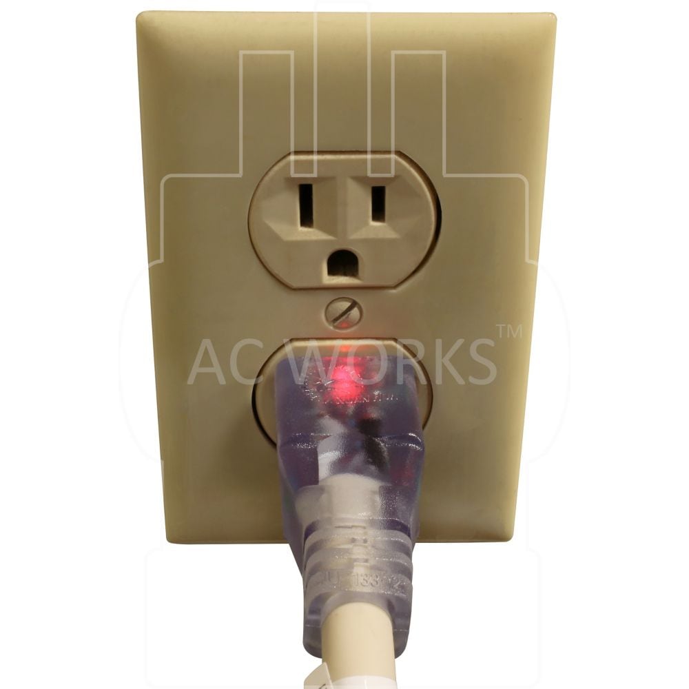 Cordon multiprise de qualité médicale, 5 pieds, 15 ampères, 12/3, avec indicateur d'alimentation