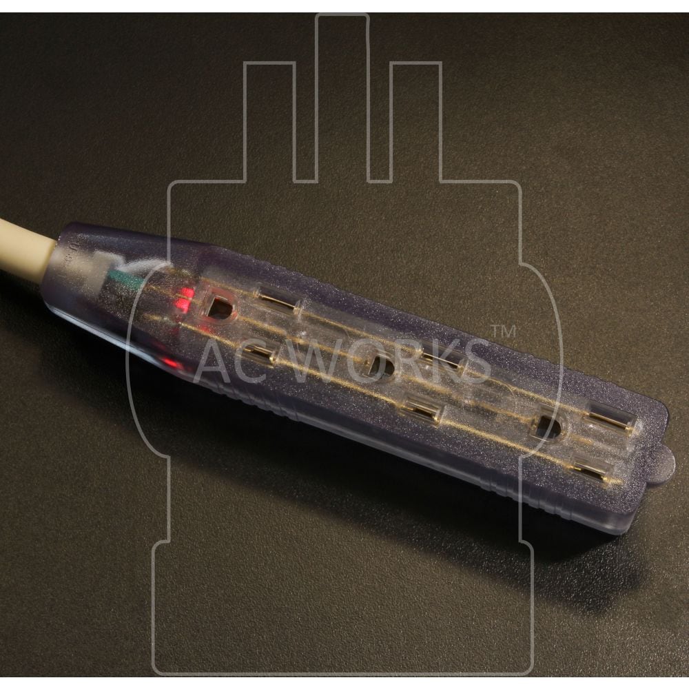 Cordon multiprise de qualité médicale, 5 pieds, 15 ampères, 12/3, avec indicateur d'alimentation