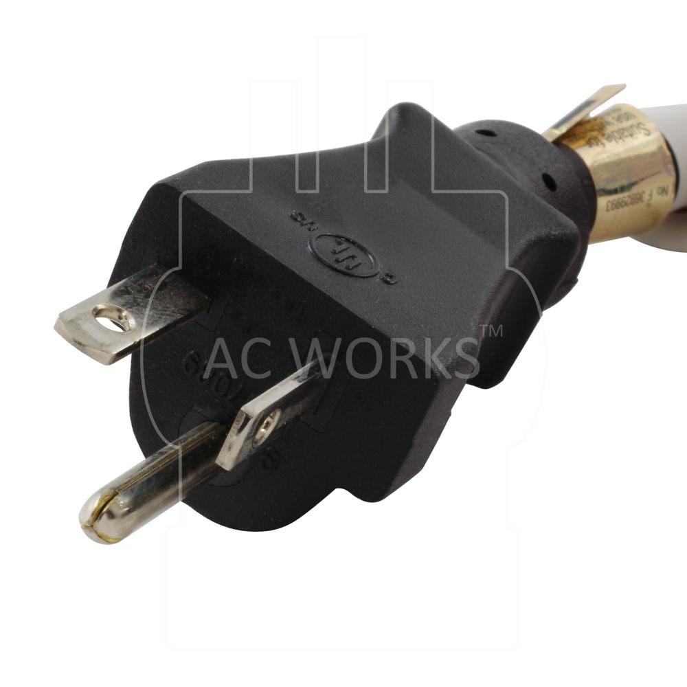 10FT SJTW 12/3 NEMA 6-20 20A 250V Plug to Lighted 15/20A 250V Multi-Outlets