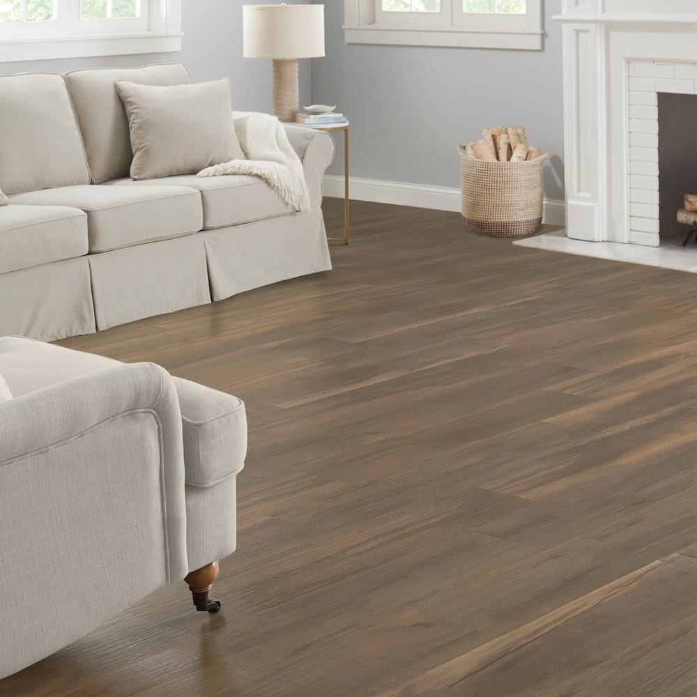 Revêtement de sol en vinyle de luxe imperméable à encliquetage de 12 MIL, noyer de la vallée de Frogtown, 7 mm x 8,7 po l x 47,6 po L (20,06 pi2/caisse)