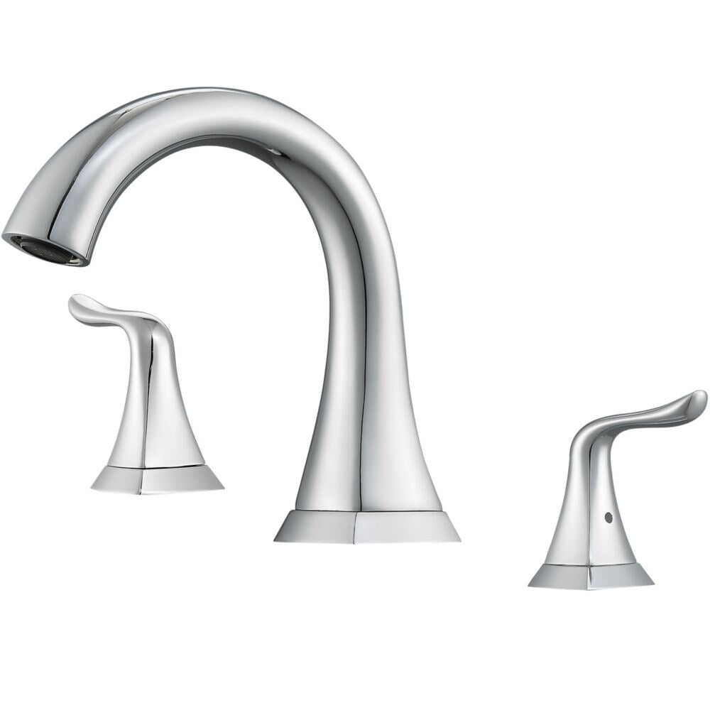 Robinet de salle de bain à large portée Scarlett en chrome
