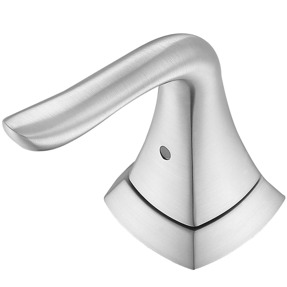 Robinet de salle de bain à large bec Scarlett en nickel brossé
