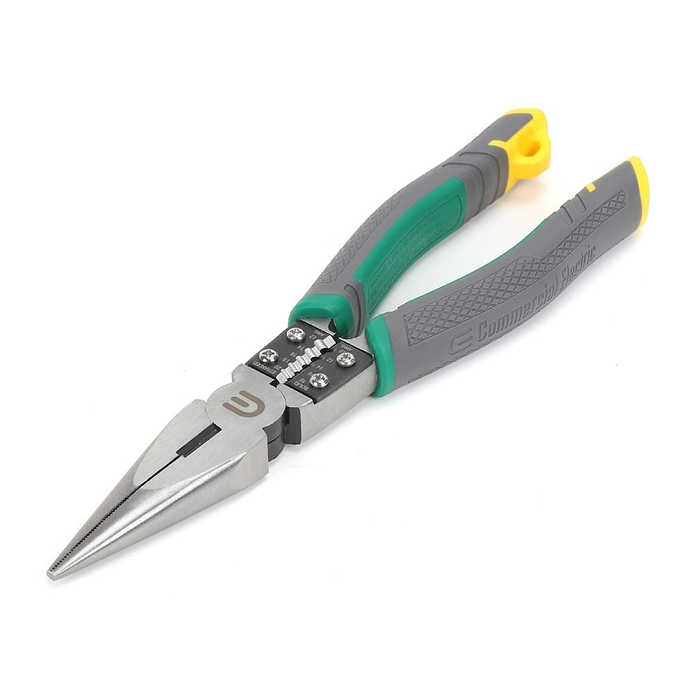 2-in-1 8in Long Nose Pliers and Stripper