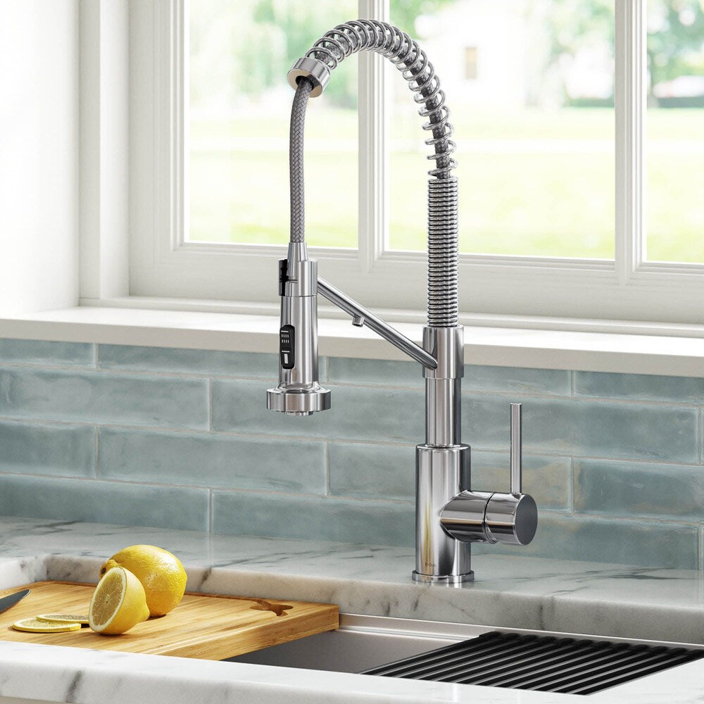 Robinet filtre à eau à poignée unique rétractable Bolden en chrome