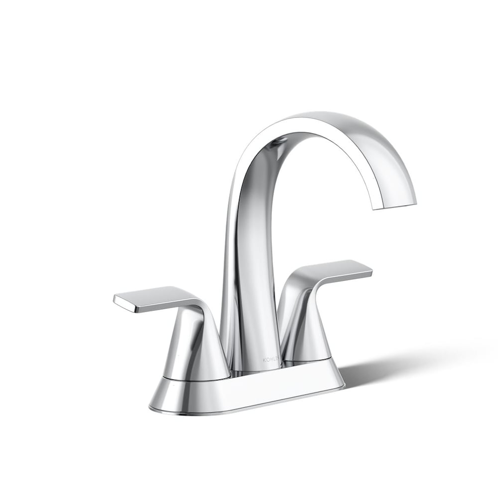Cursiva 4-inch Centerset 2-Handle Bathroom Faucet in Polished Chrome