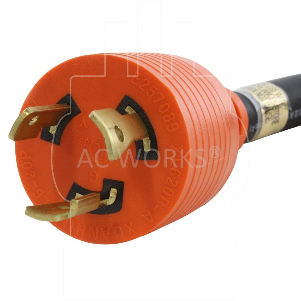 10ft. SOOW 12/3 NEMA L6-20 20A 250V Rubber Extension Cord