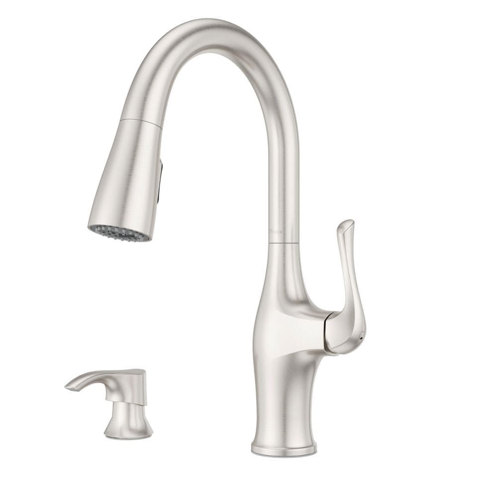 Wray 1-Handle Stainless Steel Pull Out/Pull Down Kitchen Faucet/Kitchen Sink Faucet/Tap with Soap Dispenser