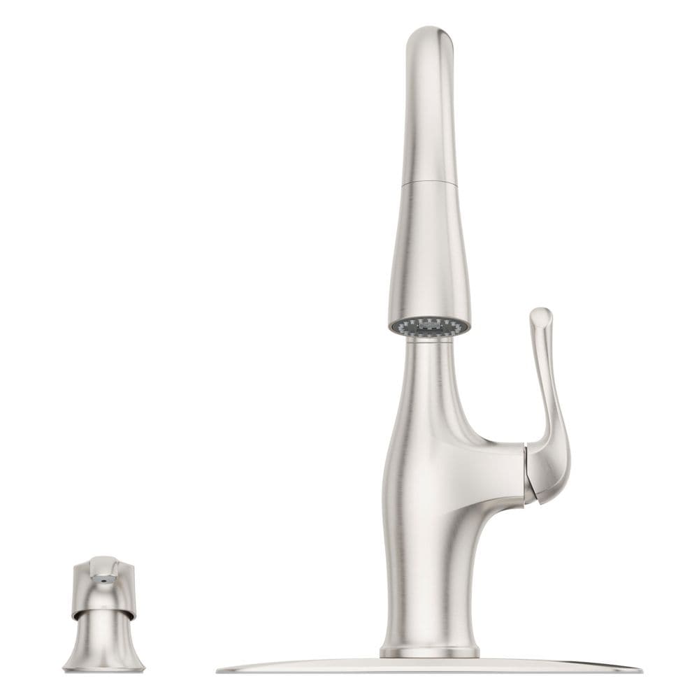 Wray 1-Handle Stainless Steel Pull Out/Pull Down Kitchen Faucet/Kitchen Sink Faucet/Tap with Soap Dispenser