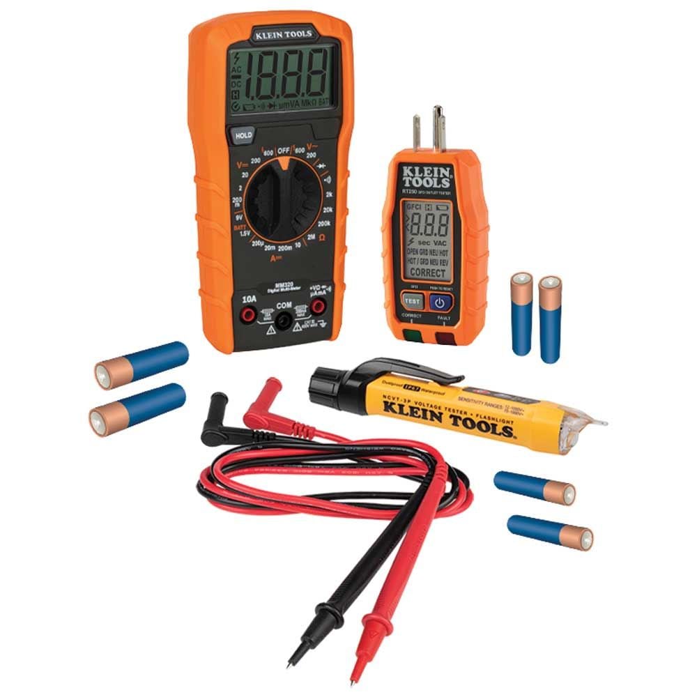 Ensemble d'outils électriques haut de gamme multimètre, testeur de tension et testeur de prise