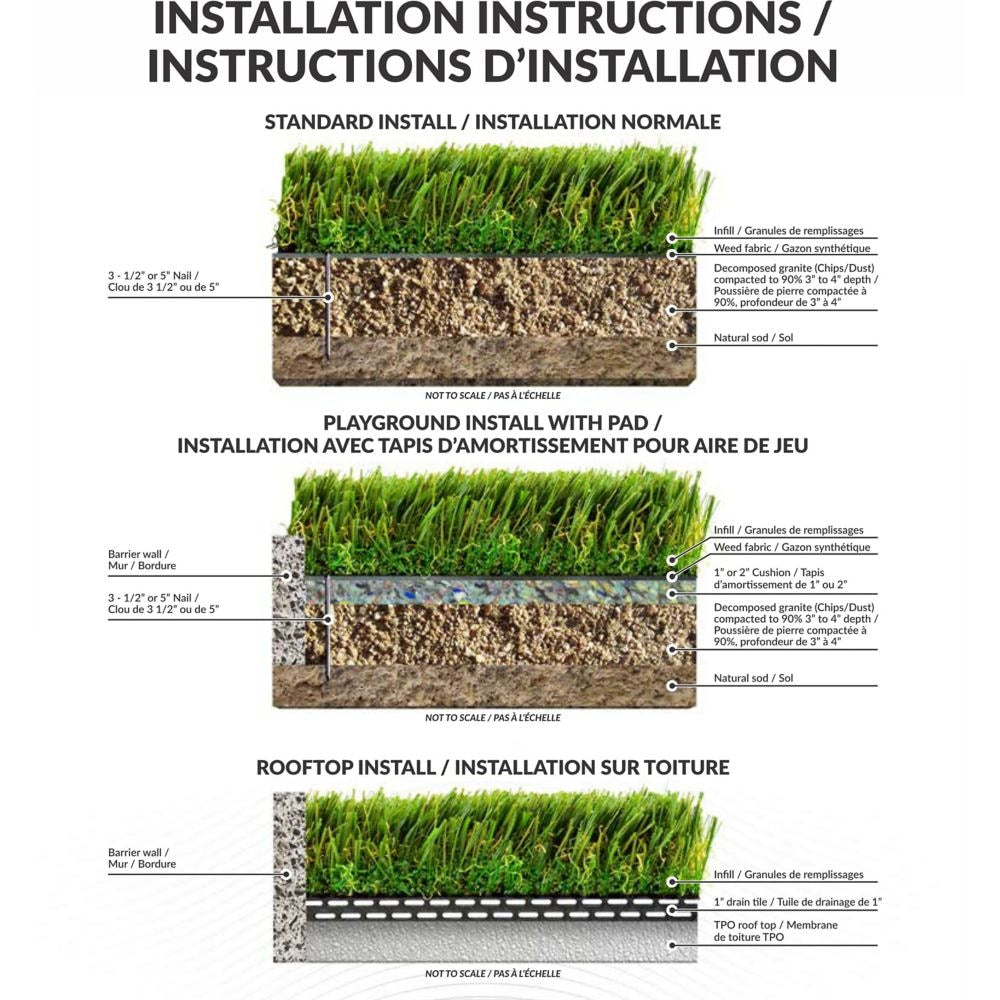 Échantillon de gazon artificiel Greenline Fescue de 12 pouces x 12 pouces pour l'aménagement paysager.