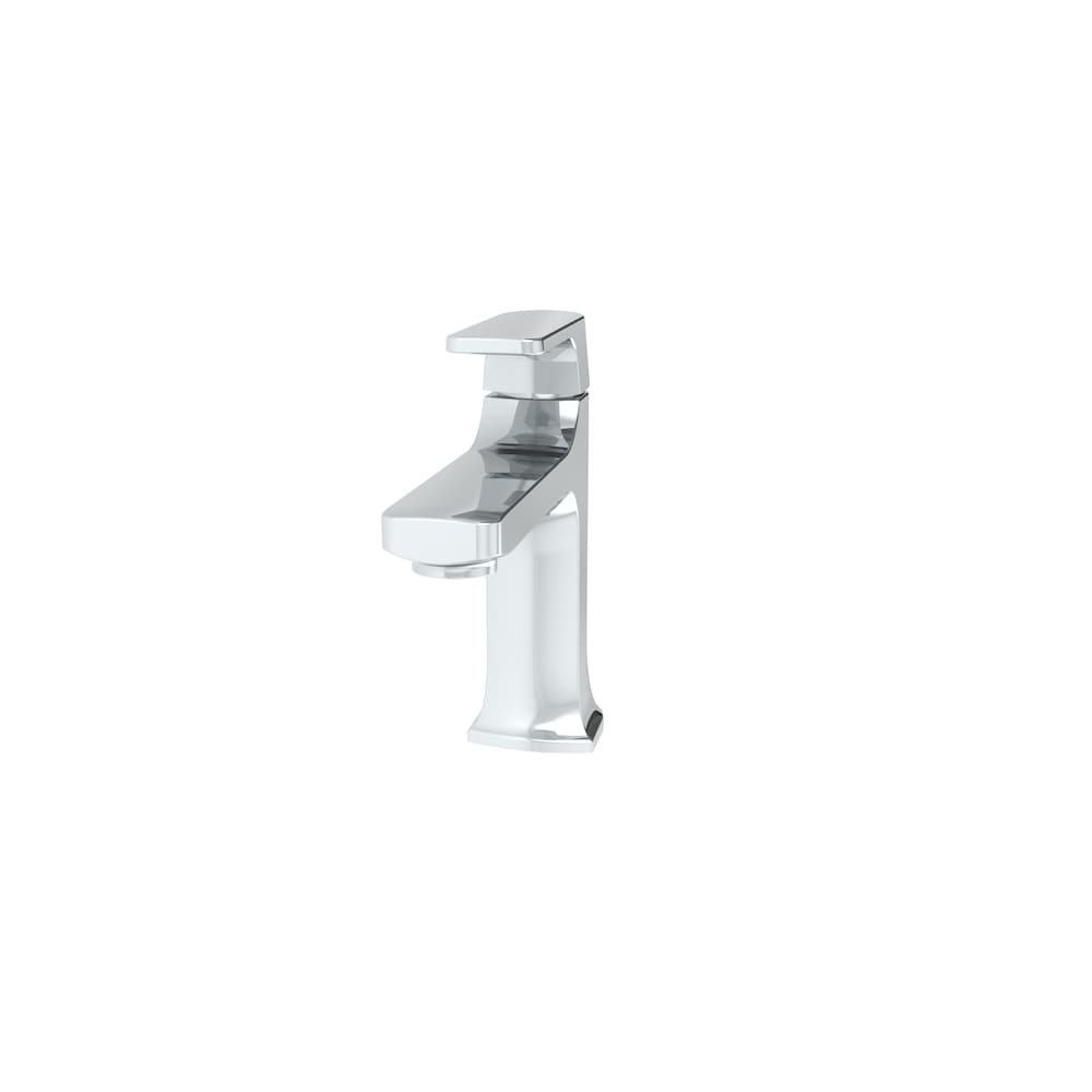 Robinet de lavabo de salle de bain à trou unique et poignée unique Lez en chrome poli (robinet, drain et plaque de pont inclus)