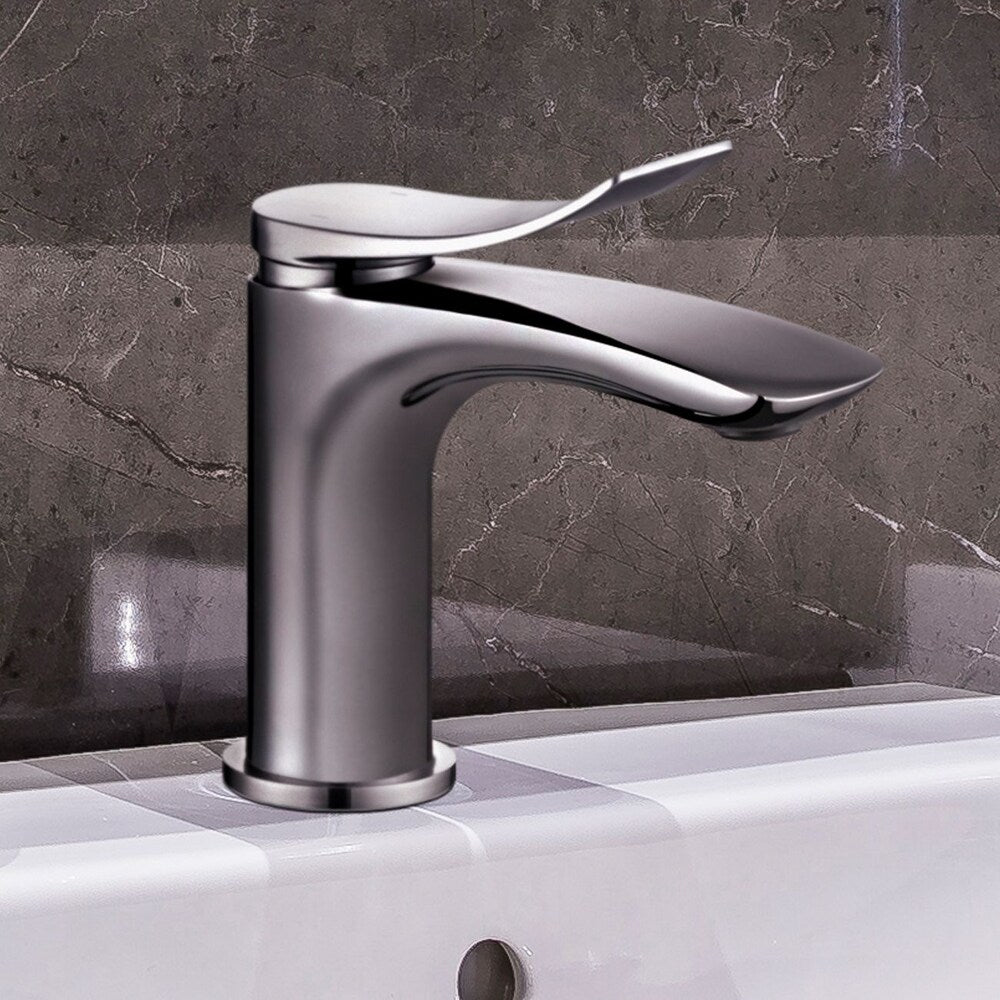 Robinet de salle de bain à poignée unique Lincoln en chrome avec bonde escamotable