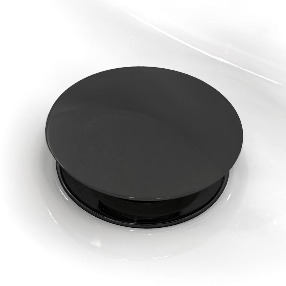 Robinet de salle de bain à poignée unique Bentley en noir mat avec bonde escamotable