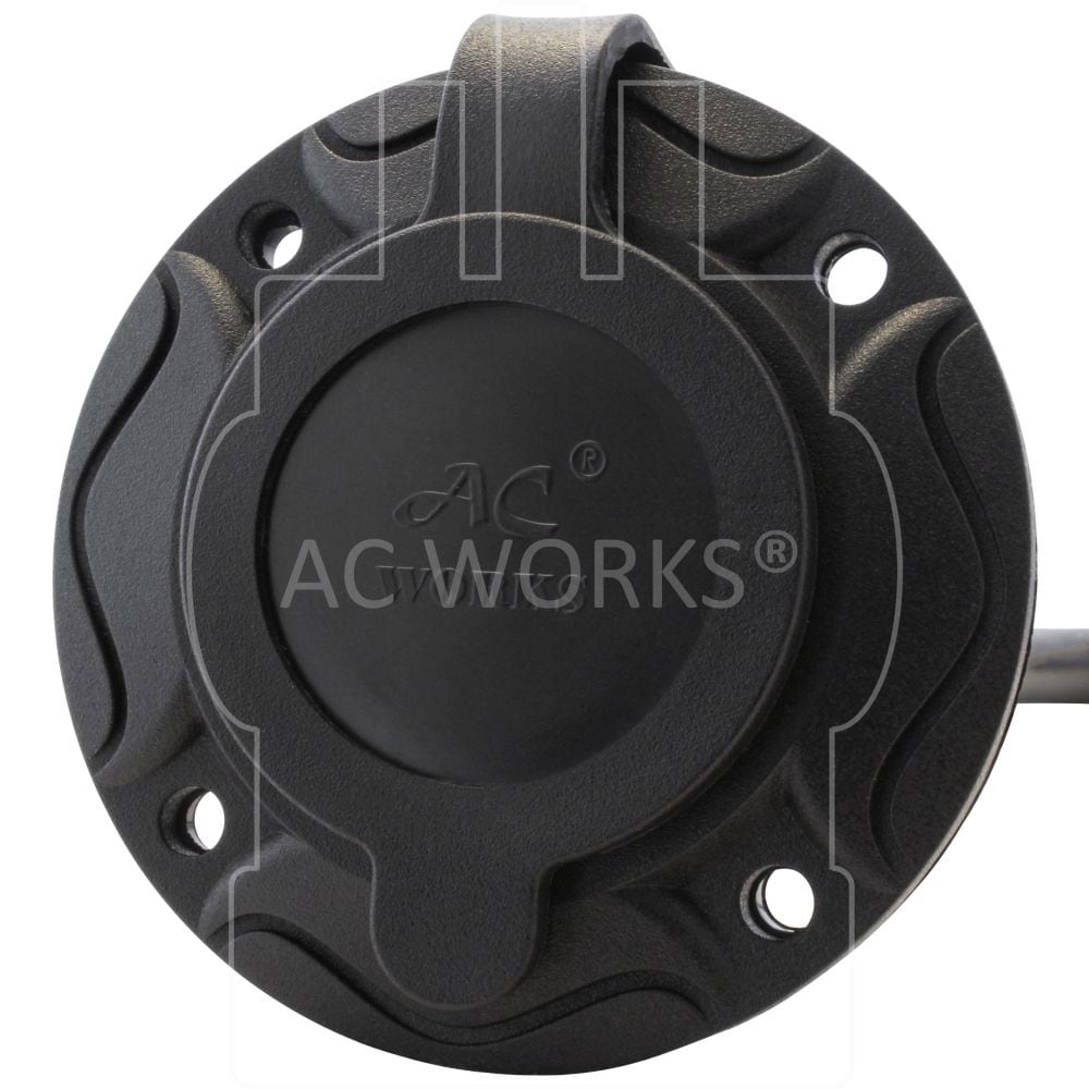 1.5FT 12/3 15 Amp 125 Volt NEMA 5-15P Flanged Power Input Inlet extension cord with Cover