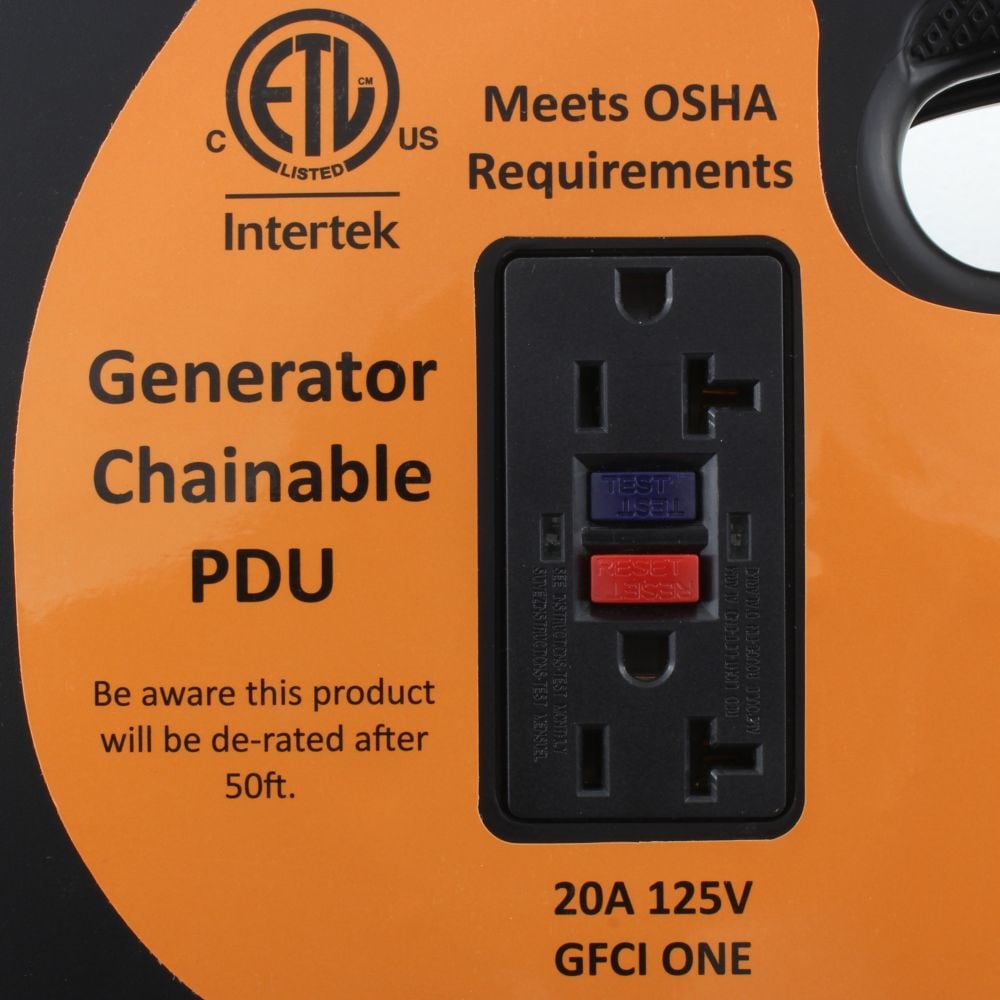 10FT L14-30 30 Amp 10/4 Chainable PDU Extension Cord with 20 Amp GFCI Outlets