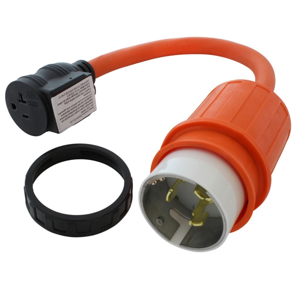 1.5FT 50A CS6365/ SS2-50P Locking Plug to 15/20A Household Outlet with 20A Breaker