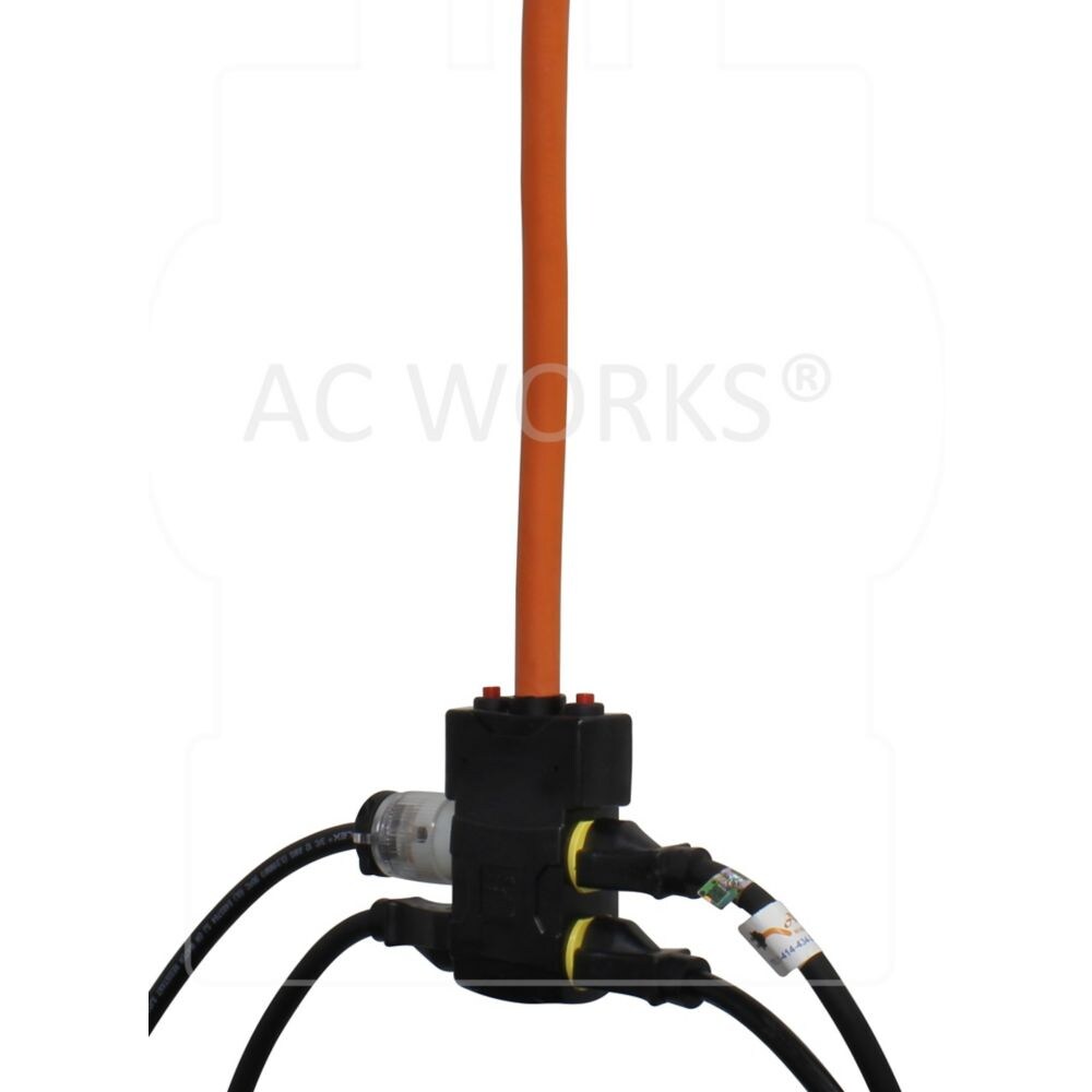 1.5FT SS2-50P/ CS6365 Locking Plug to (4) Household Outlets with 20A Breaker