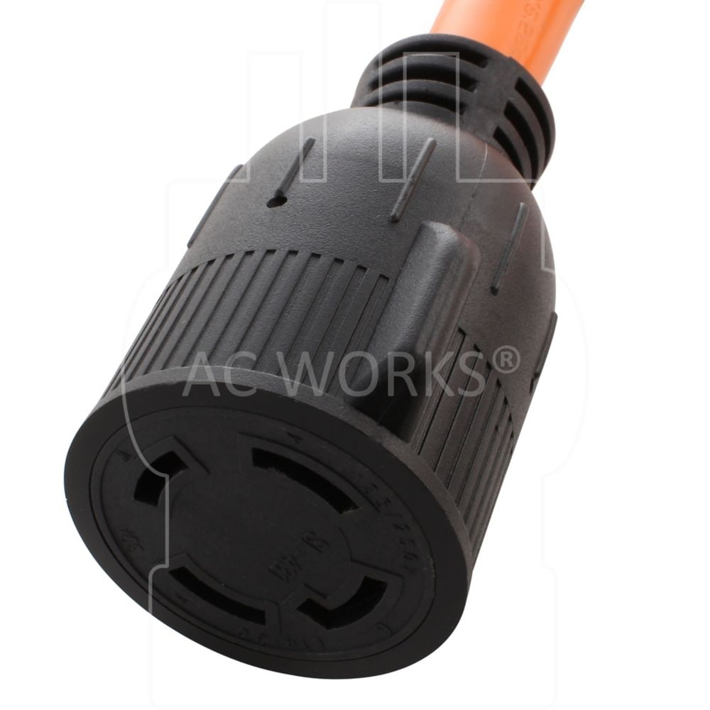1.5FT 50A 125/250V SS2-50P/CS6365 Plug to L14-30 4-Prong Locking Adapter