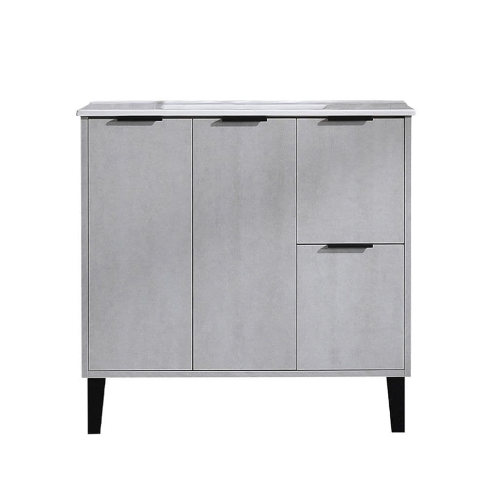 Buona Vanity with Ceramic Top, 36-inch Cement
