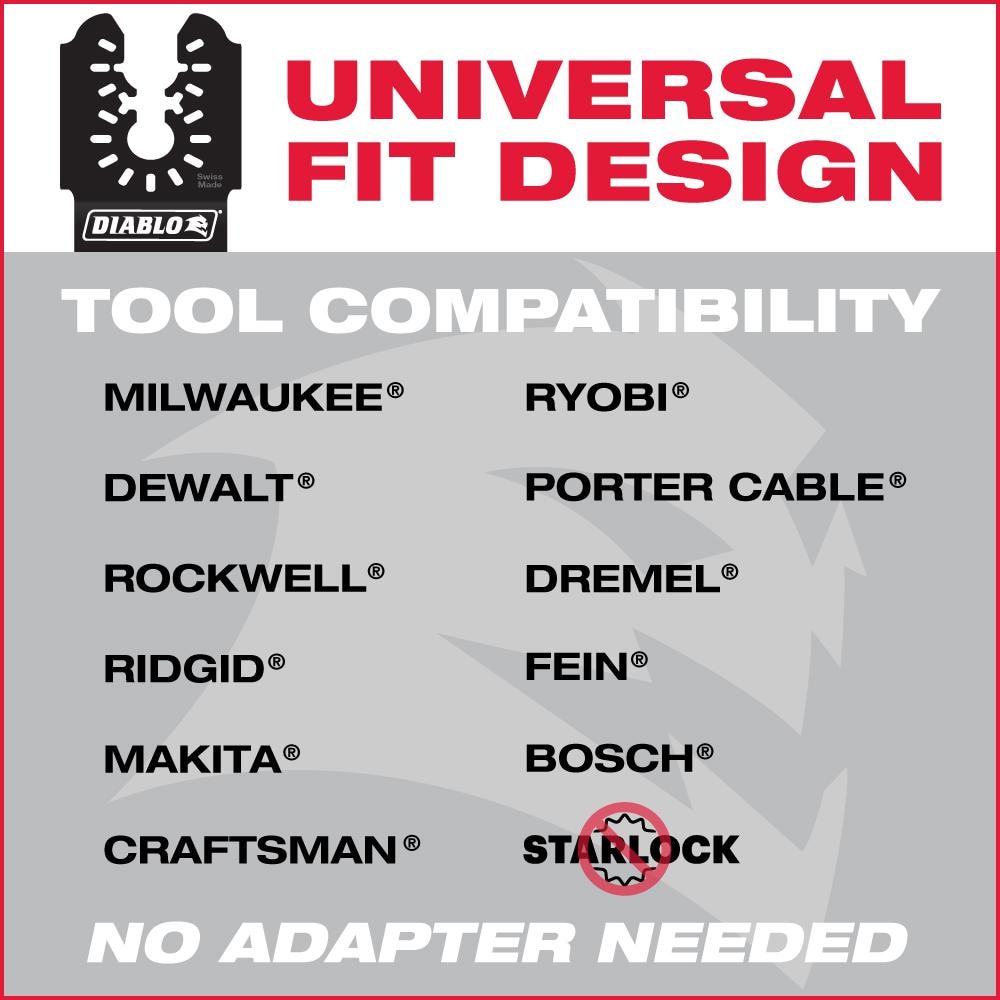 Universal Fit Diamond Grit Oscillating Blade for Grout Removal