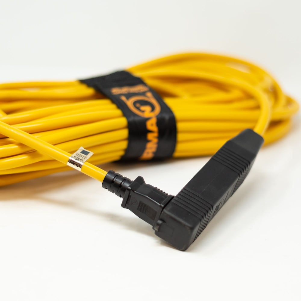 Medium Duty 5-15P to (3) 5-15R Gernerator Power Cord With Storage Strap, 50 ft.