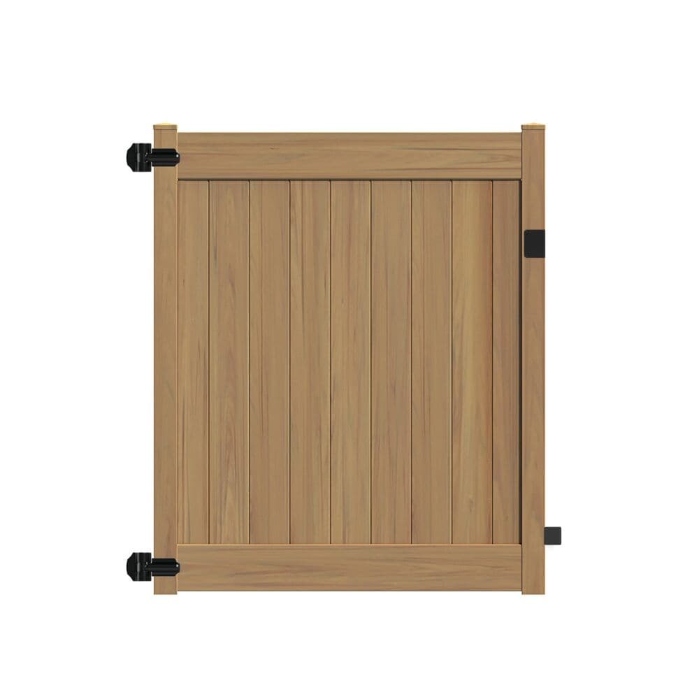 72 in. X 58 in. with 5.5 in. top rail, Cypress vinyl fence privacy walk gate