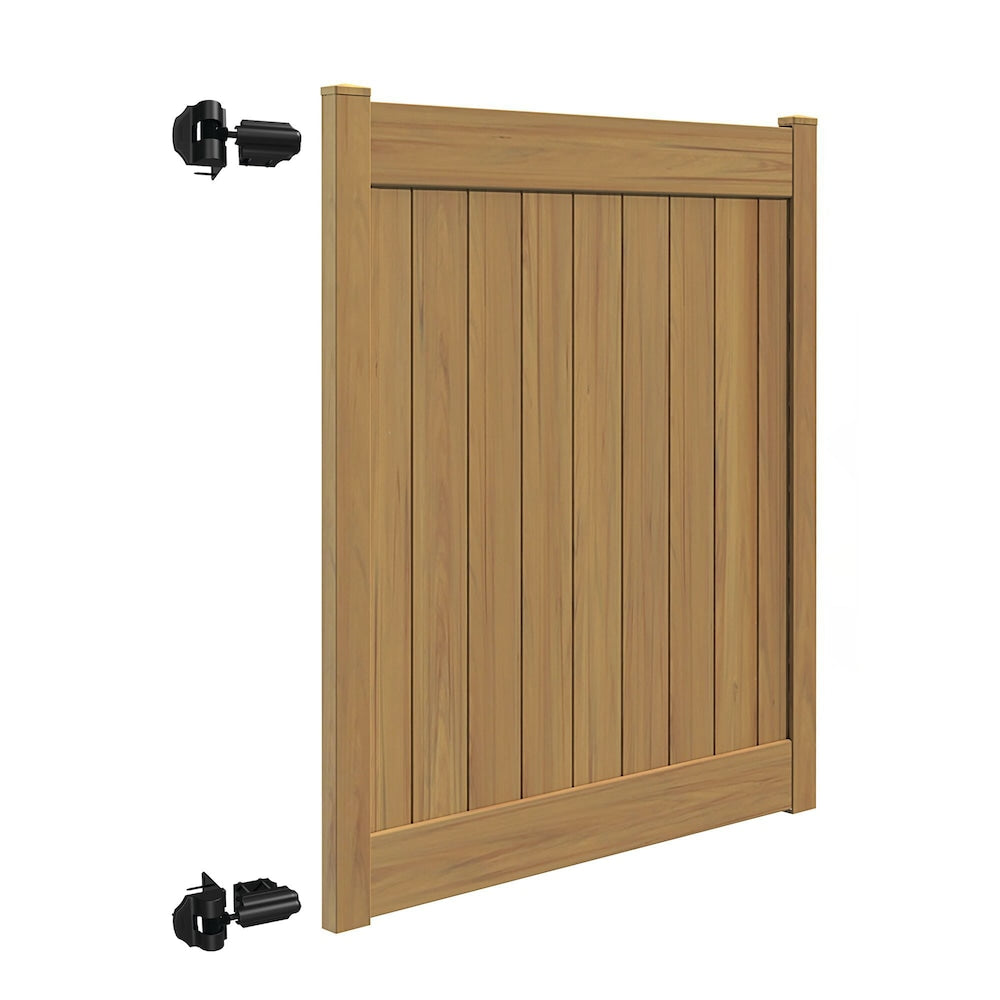 72 in. X 58 in. with 5.5 in. top rail, Cypress vinyl fence privacy walk gate