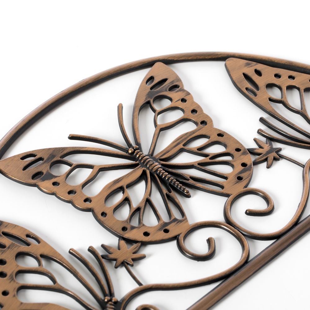 Pack of 6 Decorative Butterfly Design Plastic Fence Garden Edging Landscape Border Path Panels