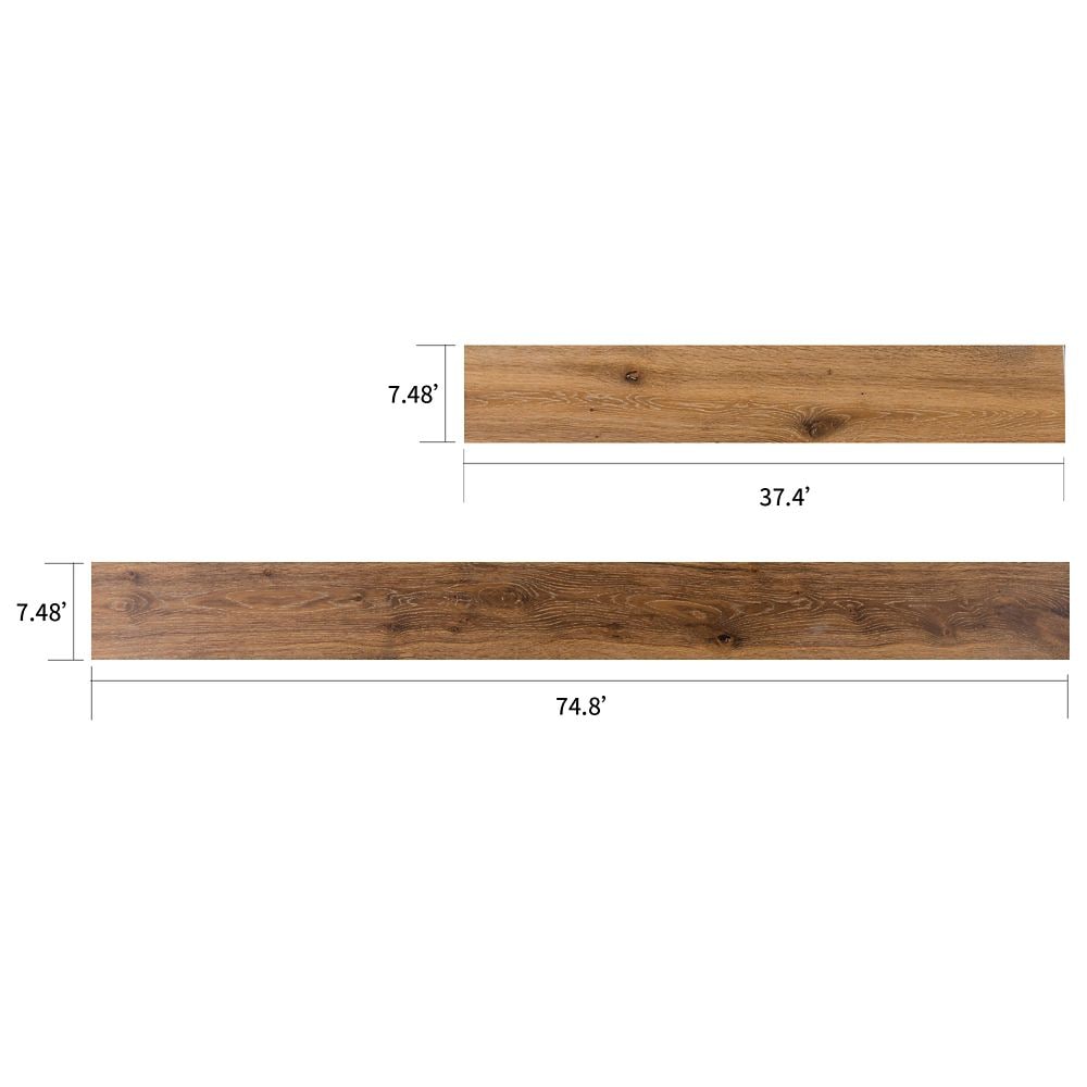 Plancher de bois franc d'ingénierie tannée XXL, 3/8 po d'épaisseur x 7,5 po de largeur x longueurs variables (19,43 pi2/boîte)