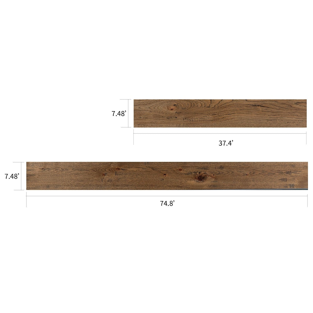 Plancher de bois franc d'ingénierie XXL Heirloom, 3/8 po d'épaisseur x 7,5 po de largeur x longueur variable (19,43 pi2/boîte)