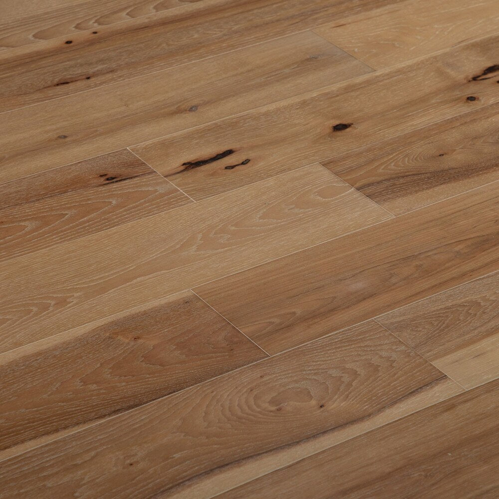 Plancher de bois franc d'ingénierie XXL, blanc, 3/8 po d'épaisseur x 7,5 po de largeur x longueurs variables (19,43 pi²/boîte)