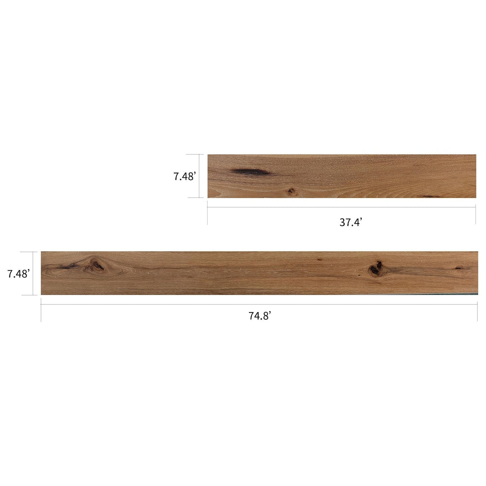 Plancher de bois franc d'ingénierie XXL, blanc, 3/8 po d'épaisseur x 7,5 po de largeur x longueurs variables (19,43 pi²/boîte)