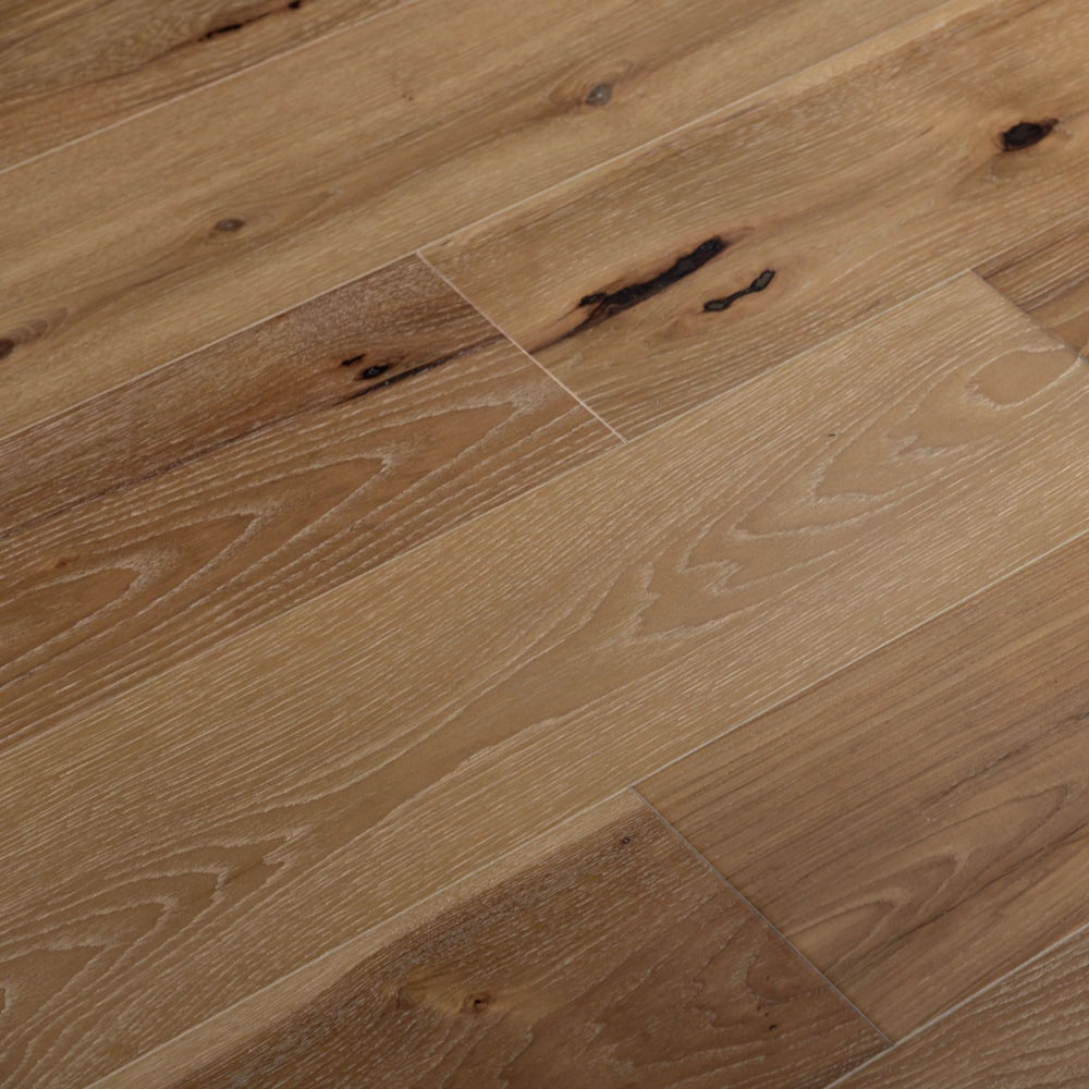 Plancher de bois franc d'ingénierie XXL, blanc, 3/8 po d'épaisseur x 7,5 po de largeur x longueurs variables (19,43 pi²/boîte)