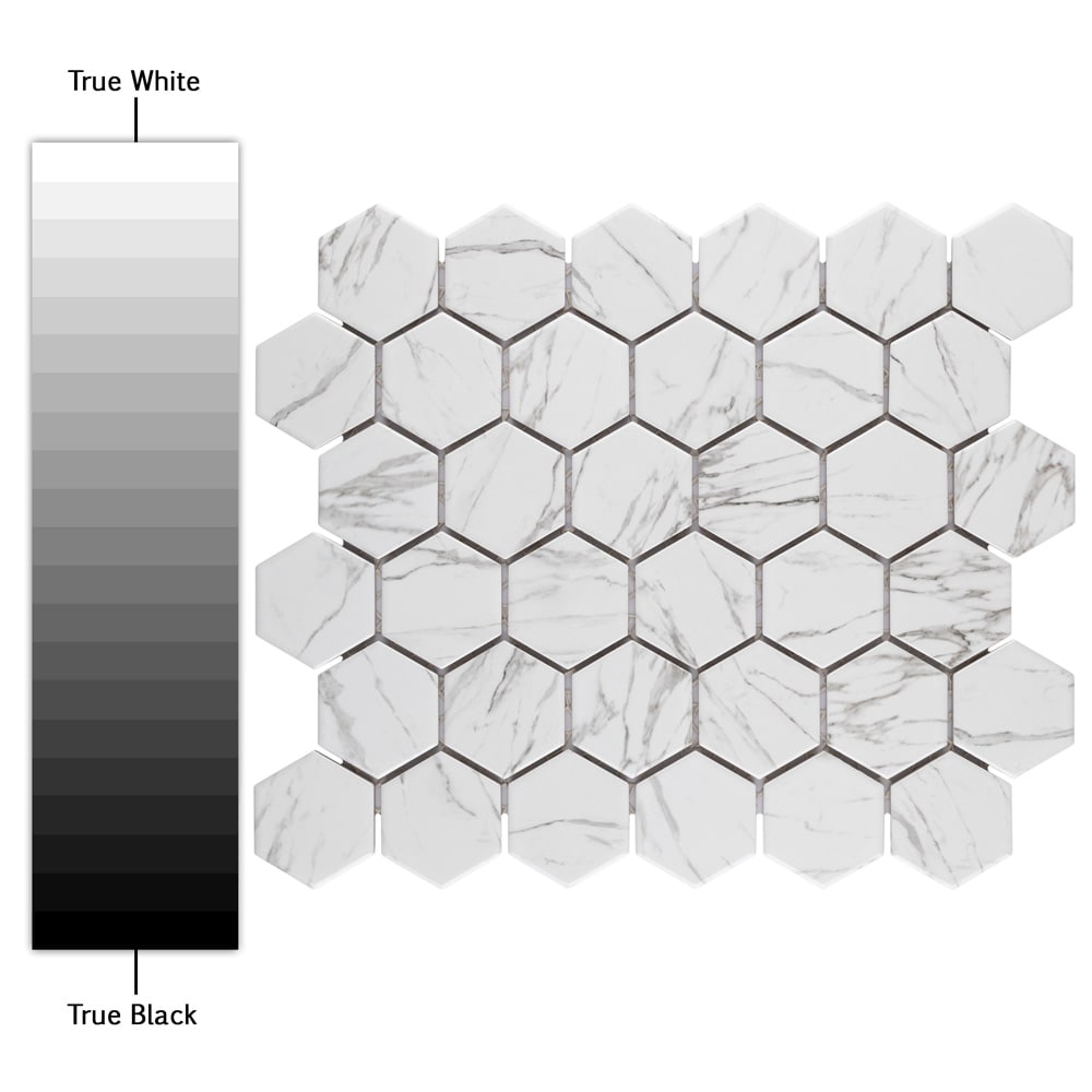 Flo 2" Hex White 11-1/8 in. x 12-5/8 in. x 7 mm Porcelain Mosaic (9.96 sq. ft. /Case)