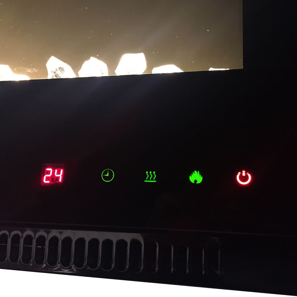 Mirage 72-inch Recessible Wall Mount Fireplace with Multi-Colour Flame