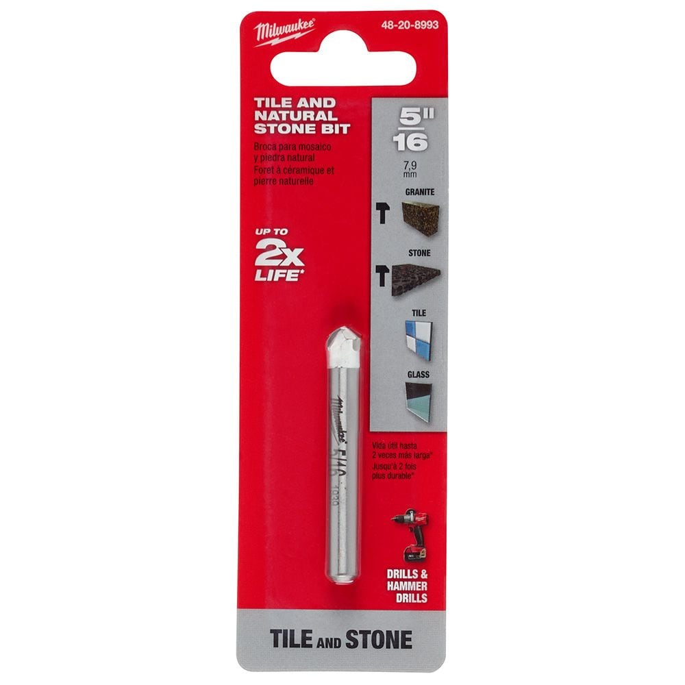 5/16 in. Carbide Tipped Drill Bit for Natural Stone, Granite, Slate, Ceramic and Glass Tiles