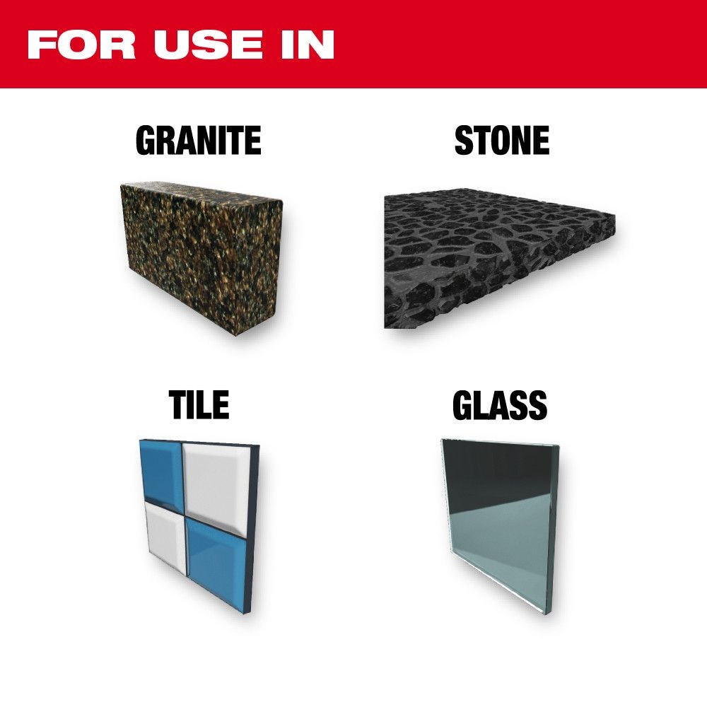 1/2 in. Carbide Tipped Drill Bit for Natural Stone, Granite, Slate, Ceramic and Glass Tiles