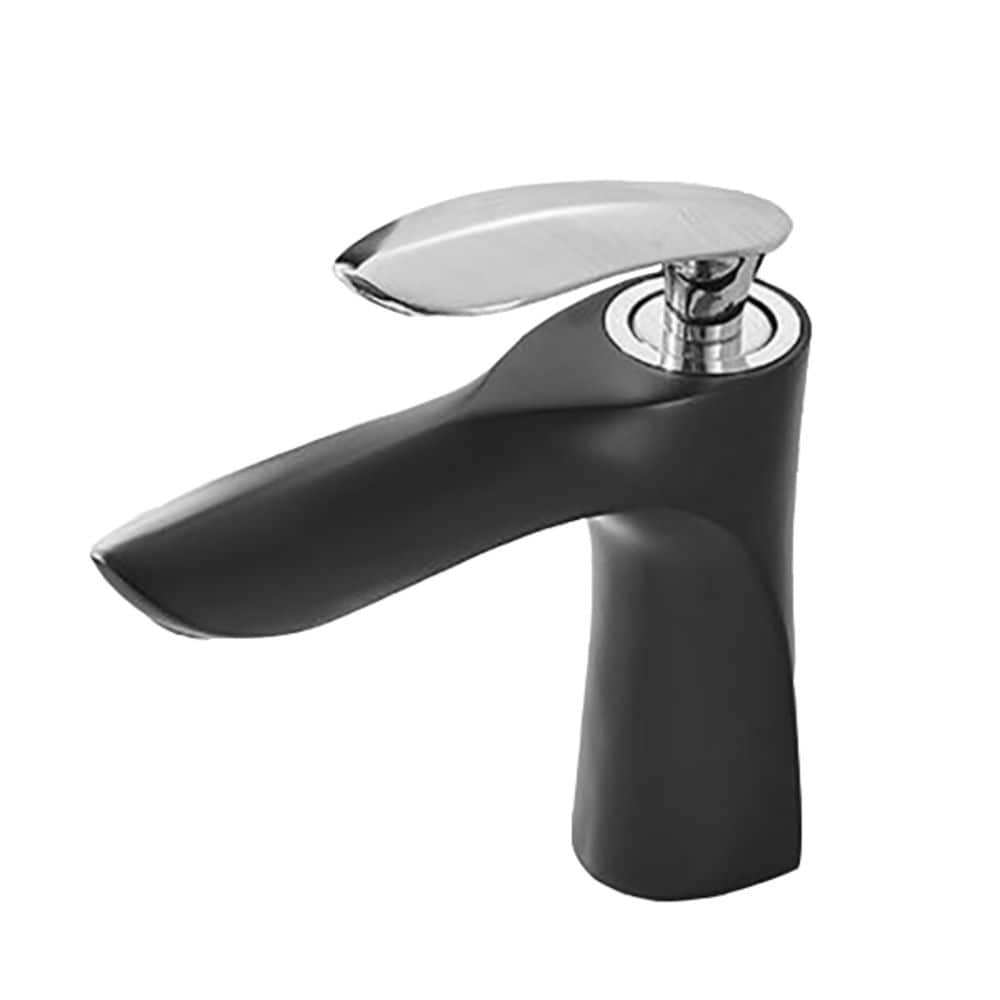 Splash Julia Single Hole Basin Faucet in Matte Black/Chrome