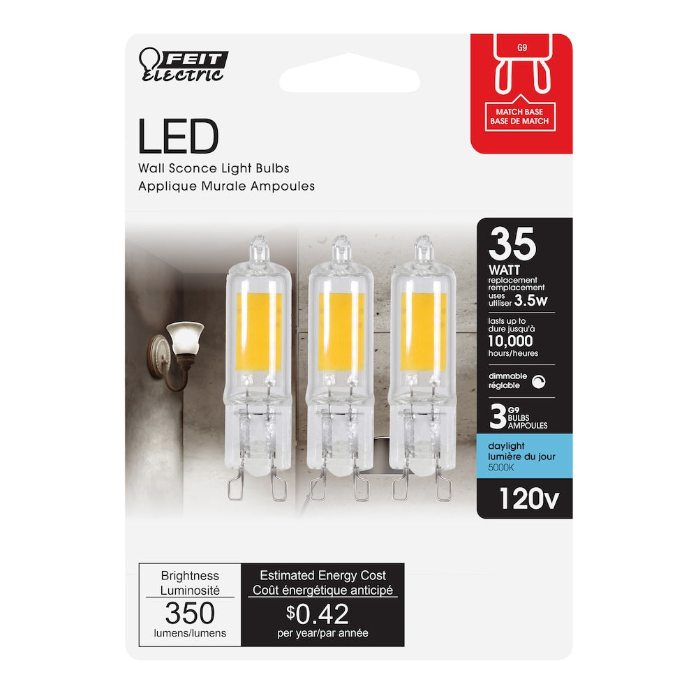 35W Equivalent Daylight T4 Dimmable G9 Base Specialty LED Light Bulb (18-Pack)