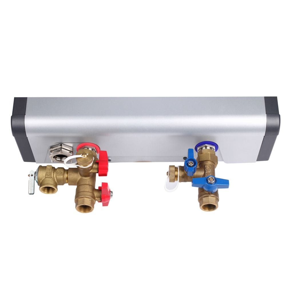 3/4 inch Universal Brass Tankless Water Heater Isolation Valve Service Kit with Pressure Relief Valve